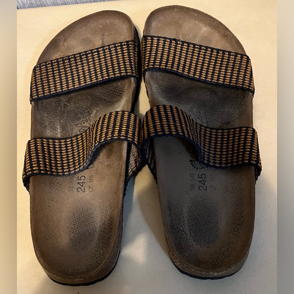 Birkenstock Birki’s Curaçao Midnight & Chestnut Stretch Slip-On Sandals size 38 - Picture 6 of 12